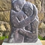 ‘Take Comfort’ figurative sculpture in soapstone